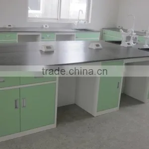 With Overhead Cabinet Steel School Laboratory Table thumbnail-1
