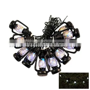 10LED Solar Powered Lantern String Light Fairy Lamp Christmas Garden Decoration Heart thumbnail-1