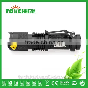 Mini Led Flashlight 5W 300 Lumen Cre e Waterproof Zoomable 3 Modes LED Flashlight For AA/14500 Battary TL-3001 thumbnail-3