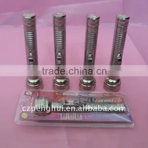 Mini Metal Led Flashlight for Africa and the Middle East 2xAA Battery thumbnail-1
