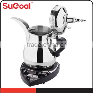 1000ml High Quality Stainless Steel Dallah Coffee Pot Arabic Coffee Maker thumbnail-1