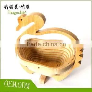Handmade Bamboo Folding Fruit Basket With Smooth Appearance thumbnail-6