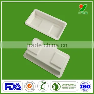 New Products 90days Biodegradable Theroforming Bagasse Pulp Micro SD Card Packaging Trays for Electronics Components thumbnail-1