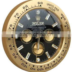 Home Large Diamonds Rose Gold Metal Decorative Shape Wall Mounted Clock thumbnail-2
