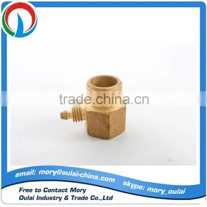 CNC Machining Precision Brass Two Male Thread Elbow 90 thumbnail-1