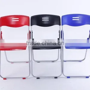 Plastic Seat Foldable Chair With Iron Frame Office Chair and Folding Chairs Furniture1074B thumbnail-1