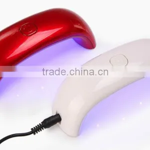 Amazon New Portable (395mm~405mm)9W Rainbow LED Lamp 6atts LED Nail Light Mini Nail LED Dryer thumbnail-1