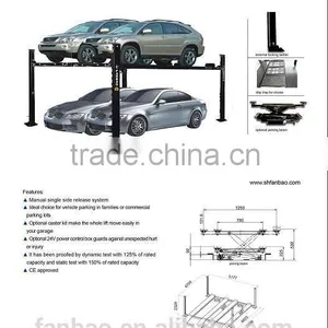 Handle Single Side Relese Car Auto Parking Lift Four Post Parking Lift With Cheape Price thumbnail-1