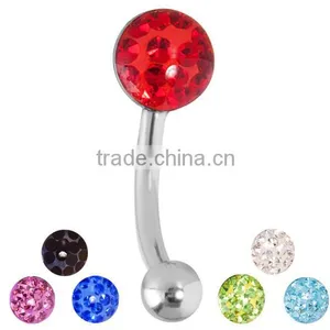 Wholesale Colorful Custom Fake Stainless Steel Eyebrow Rings Body Piercing Jewelry thumbnail-1