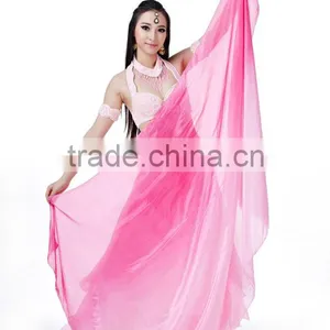 SWEGAL Newest Wholesale Belly Dance 100% Silk Fan Veils thumbnail-6