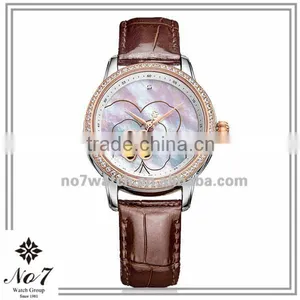 3-hand Transparent Back Ladies Flower Mechanical Watch thumbnail-1