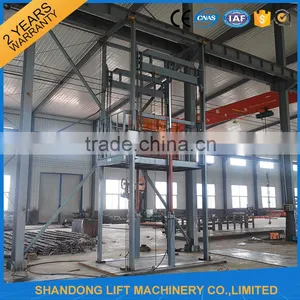 5m 2000kgs Warehouse Guide Rail Chain Lifting Cargo Lift thumbnail-4