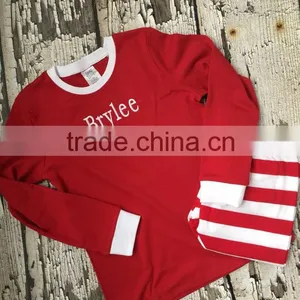 Monogrammed Christmas Pajamas for Kids/100% Cotton Pajamas/plain Pajamas thumbnail-4