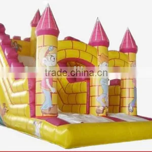 PVC 0.55MM PVC Tarpaulin Material and Castle Type Inflatable Princess Bouncy Castle thumbnail-1
