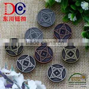 Four Tower Design Metal Jeans Button Cover for Overcoat thumbnail-3