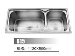 China Best Quality Undermount Stainless Steel Two Bowls Antique Bathroom Sink thumbnail-6