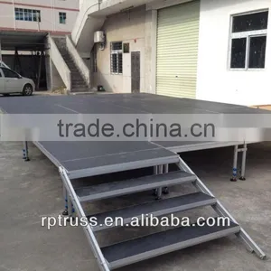 Quick Assemble and Disassemble 4legs Stage With 4ft x 4ft 4ft x 8ft Non-slip Black Surface thumbnail-5
