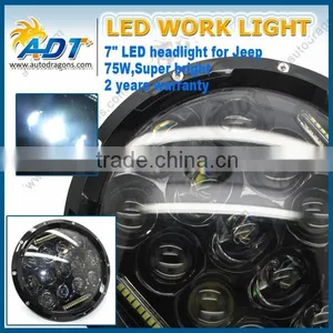 Jeep Wrangler 7inch Led Headlights for 7" Jeep Headlight Led hi Low Jeep jk Led Headlights thumbnail-1