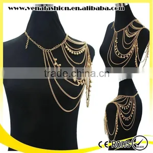 Pearl Sex Body Chain Jewelry for Women, Shoulder Body Chain thumbnail-1