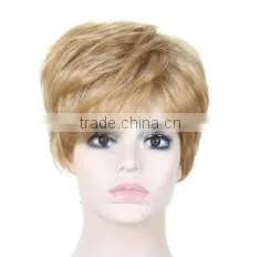 6" Female Haircut Short Straight Hair Wig Highlight Color thumbnail-1