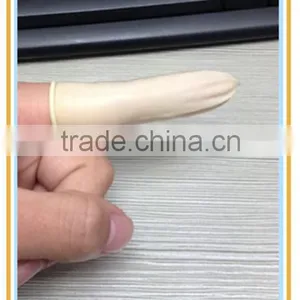 Latex Yellow ESD Finger Cot for Electronic Use thumbnail-3