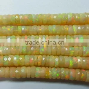 #CMZ Top Quality Faceted Cut Tyre Bead Ethiopian Opal thumbnail-2