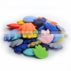 BPA Free Food Grade Custom Made Silicone Baby Teethers, Silicone Teething Pendant, Silicone Baby Toy Teether thumbnail-1