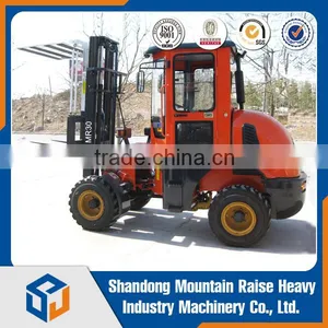 3 Ton 4wd Hydraulic 3m Lifting Height Rough Terrain Forklift Truck thumbnail-1