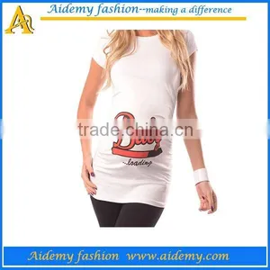 Wholesale Custom High Quality Maternity t Shirts in Print Logo thumbnail-1