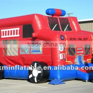 Fire Engine Inflatable Bouncer thumbnail-1