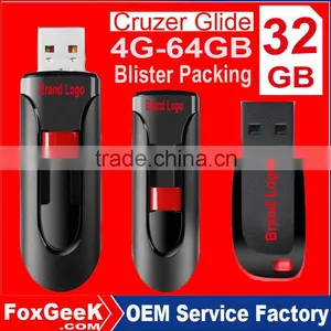 100% Real Capacity Brand Cruzer Glide 32GB CZ60 64GB USB Flash Drive Key 4G 8G 16GB 64GB Blister Packing Wholesale OEM thumbnail-1