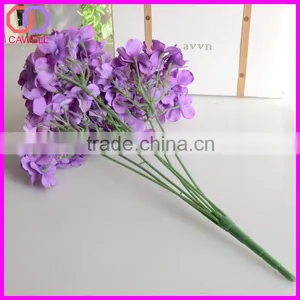 5 Heads Blue and White Hydrangea Bouquet Cheap Artificial Hydrangea Flower thumbnail-5
