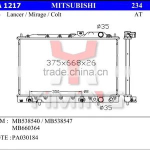 Auto Radiator for Mitsubishi Lancer Mirage Colt 87 MB538540 MB538547 MB660364 thumbnail-1