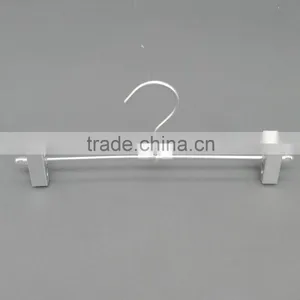 2016 Popular Light Weight Aluminium Silver Metal Clips Pants Hanger thumbnail-1