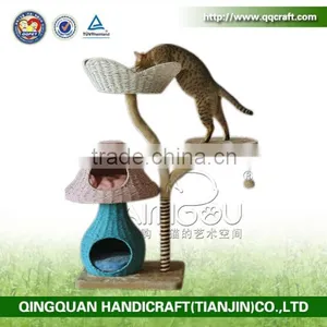Factory Wholesale Crazy Selling Cat Climbing Column Tree Scratching Post Toy Cat Tree thumbnail-1