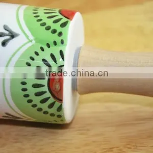 2015 Creative Design Wood and Ceramic Material Rolling Pin for Sale thumbnail-3