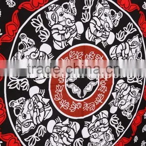 Twin Size Lord Ganesha With Lotus Flower Mandala Holy Wall Art Bohmian Hippie Ethnic Home Decorative Tapestry thumbnail-4
