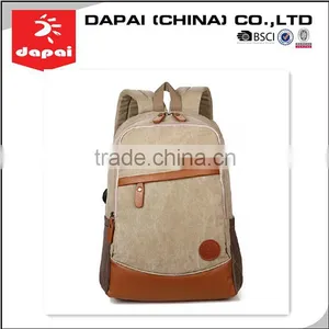 2015 Fashion Design Canvas Backpack Cotton High School Bags thumbnail-1