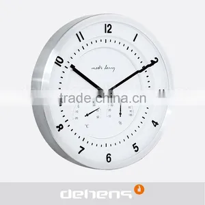 DEHENG Plastic Dial Wall Clock With Temperature Display thumbnail-2