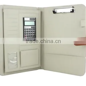 A4 Zipper Portfolio PU Leather File Folders Mutifuction Organizer thumbnail-4