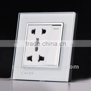 Wall Switch and Socket,Glass Panel Switched Socket thumbnail-1