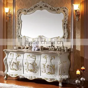 42" Royal Single Rubber Solid Wood Bathroom Vanity Cabinets in Ivory White WTS-820CO thumbnail-5