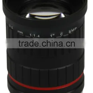 High Image 8megapixel 1 Inch Ccd Cmos Sensor Fujian Cctv 35mm F1.4 Manual Iris Traffic Cctv Camera Lens thumbnail-1