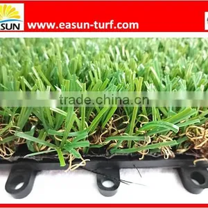 Plastic Flooring Cover Interlocking Synthetic Turf Tile thumbnail-5