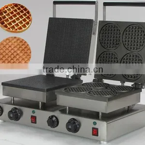 Double Head 220v Commercial Electric Rectangle Cone Waffle Baker _round Waffle Maker thumbnail-1