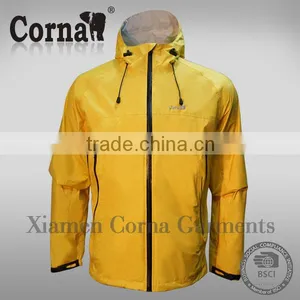 2015 New Arrival Windproof Man Hooded Yellow Shiny Down Jacket thumbnail-1