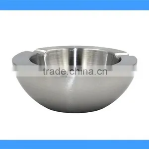 DCA009118 Good Quality Stainless Steel Double Layer Table Ashtray, Metal Round Ahstray thumbnail-2
