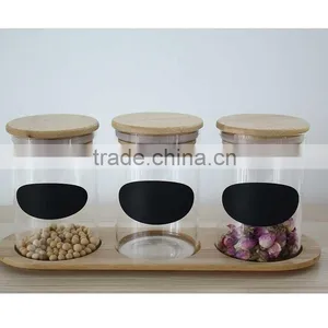 500ml Glass Storage Jar Glass Tank With Wooden Lid Heat Resistant Glass N6503 thumbnail-2