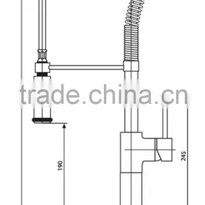 China Spring Pull Out Kitchen Faucet, American Style Brass Body Pull Out Kitchen Faucet thumbnail-3