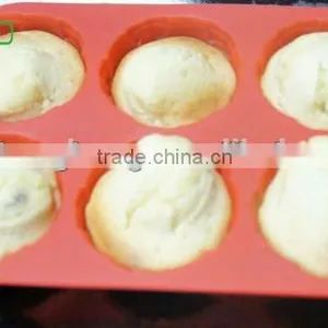 Best Selling Wholesale 6 Cavities Silicone Muffin Cake and Jelly Mold thumbnail-3